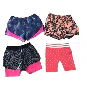 Lot of 4 girls shorts best fits youth 7-12 youth Medium/Large